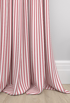 Lace Stripes, Rouge - Made to Measure Curtains